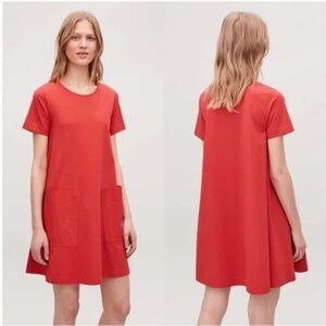 COS Front Pocket A-Line Tee Shirt Dress Size Large